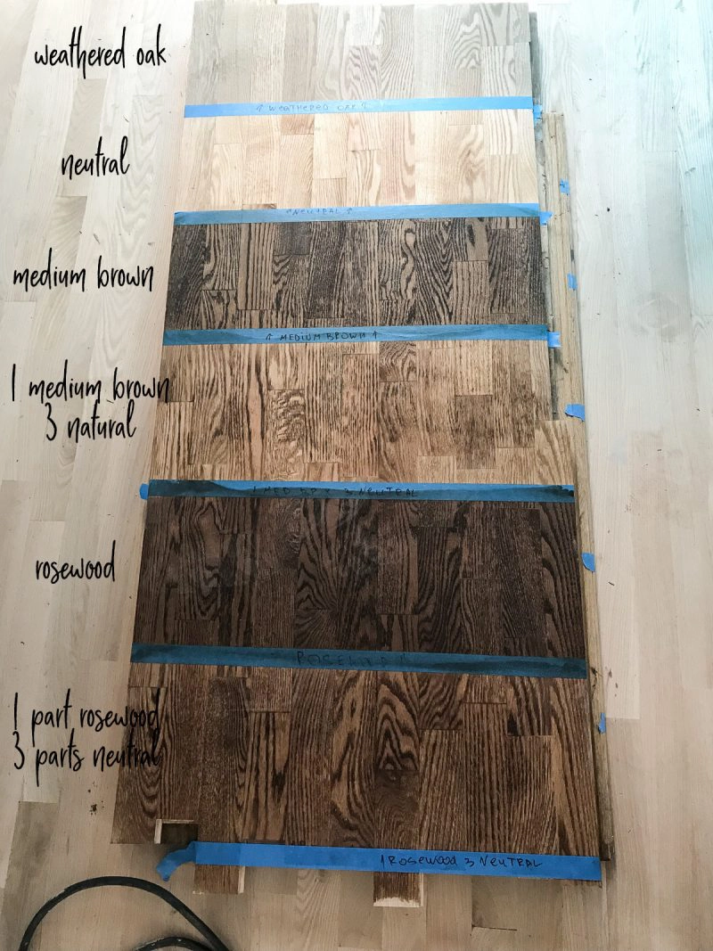 red oak floor stains