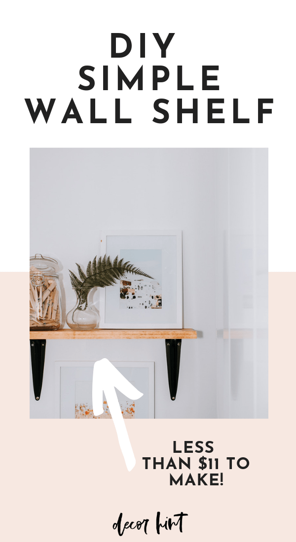 Simple DIY Wooden Wall Shelf - inexpensive, functional and easy to make. Find out how I did, tips and tricks and more - click through! #shelfie #diy #woodworking #wallshelf #homedecorideas