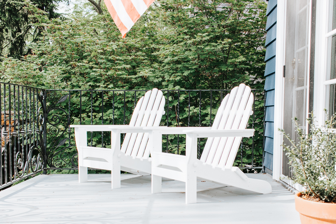 Polywood Adirondack Chairs in White