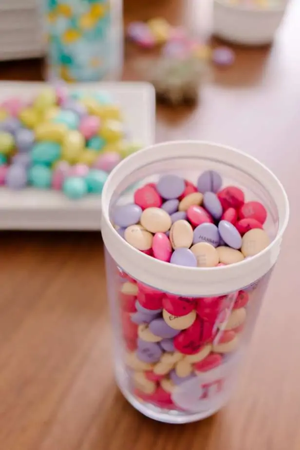 Make this Charming DIY Easter Tree with M&M's - Decor Hint Personalized M&M candies for Happy Easter