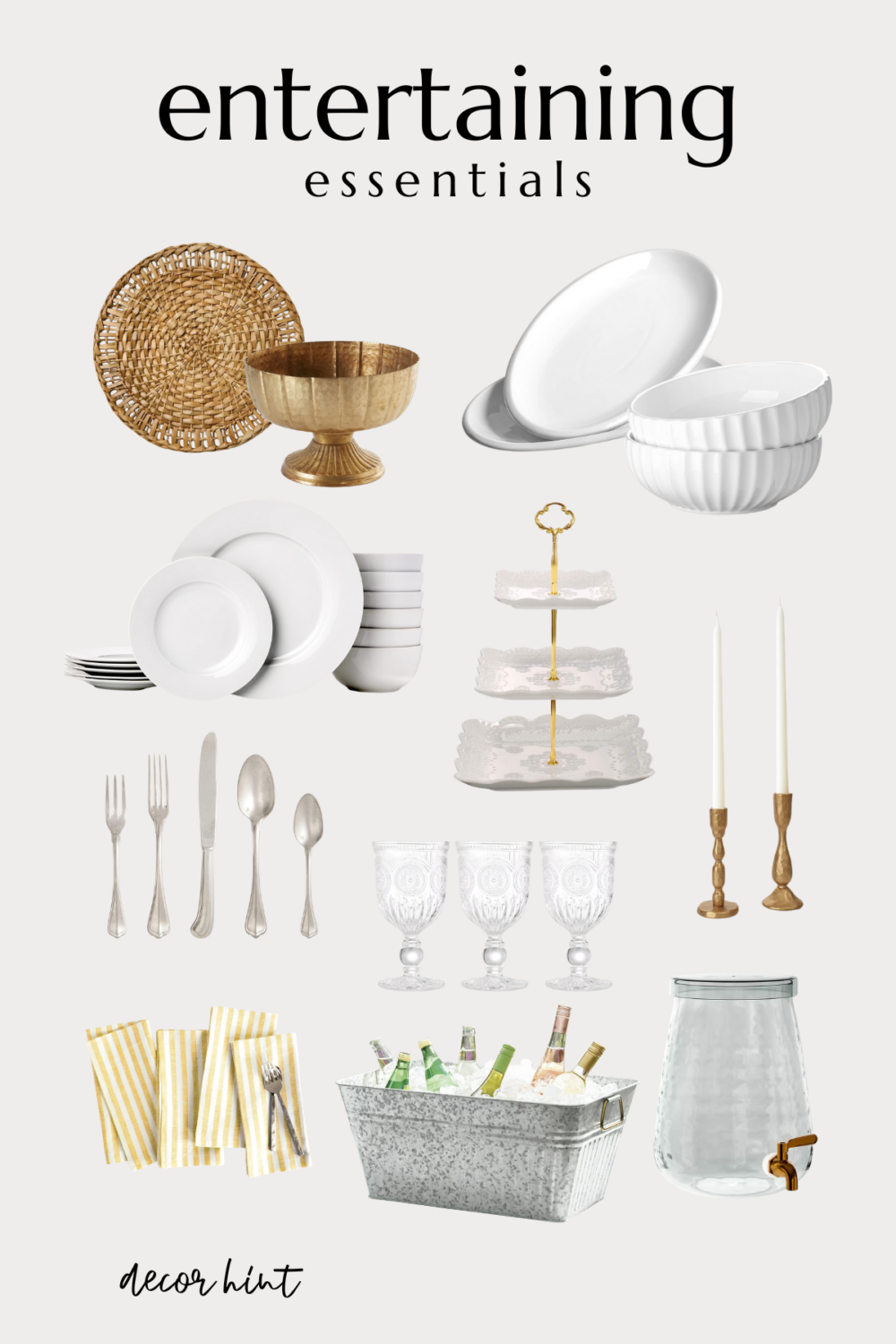 15 Entertaining Essentials Every Host Needs - Decor Hint a roundup of some of my favorite entertaining essentials
