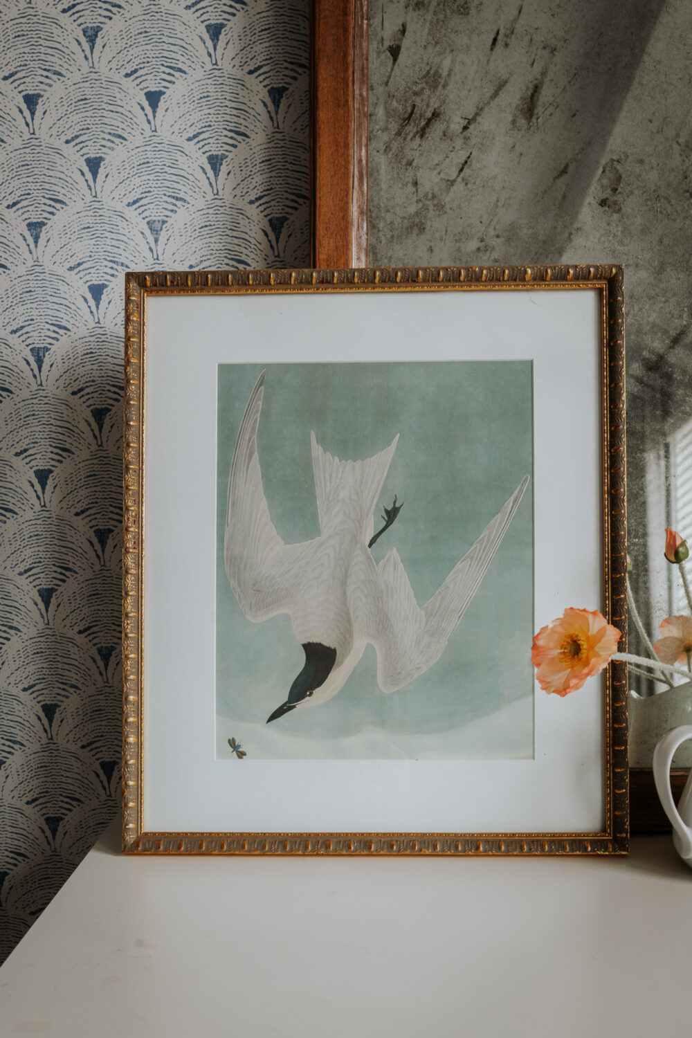 Audobon Bird Painting in a Thrifted Frame