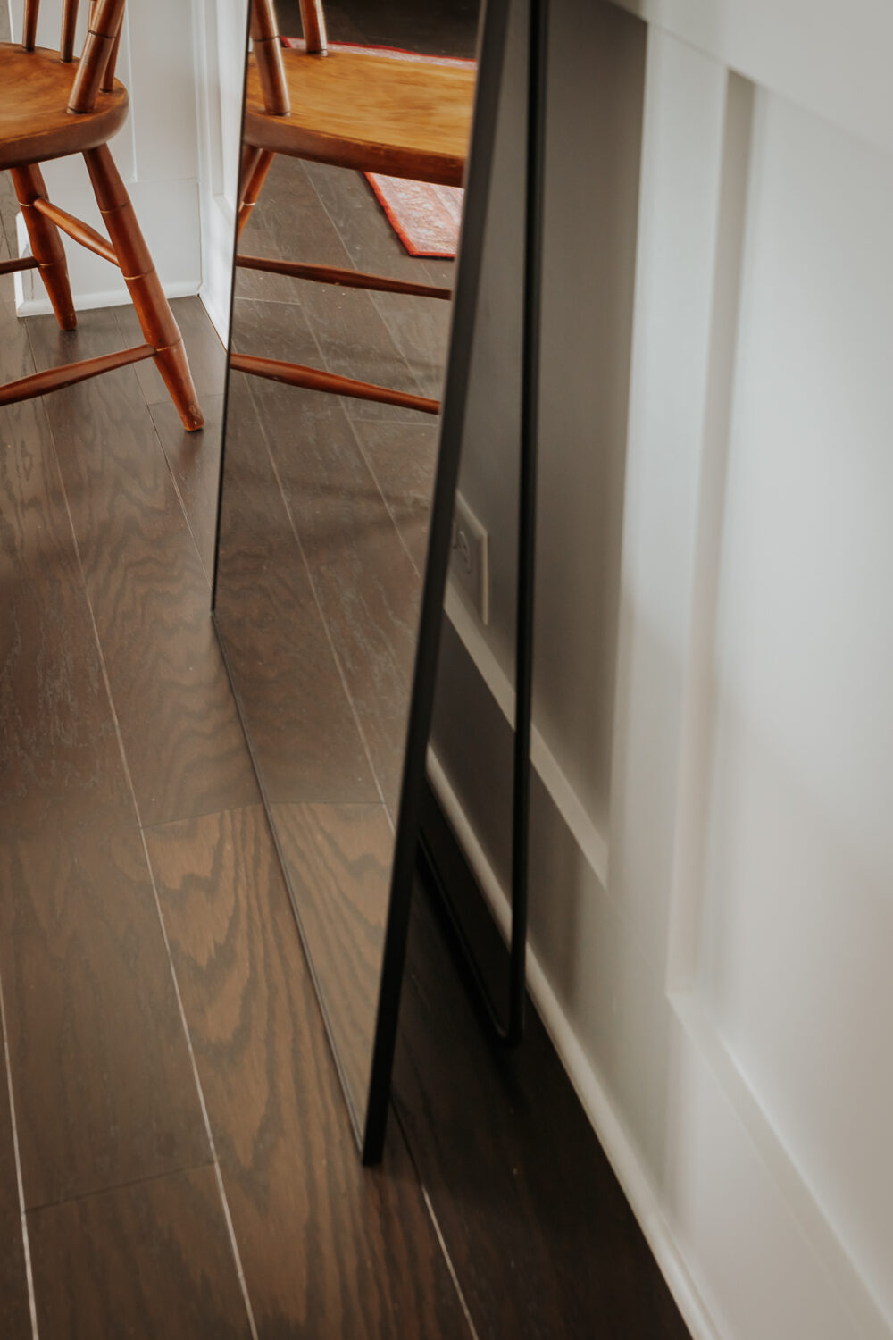 Check Out Our Stunning New Dining Room Addition - Decor Hint close up view of mirror stand