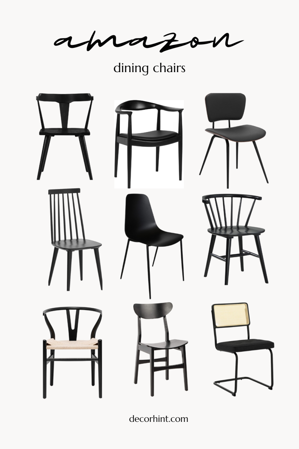 Affordable Dining Chairs on Amazon - Decor Hint black dining chairs from amazon - check out this stylish roundup of affordable beauties!