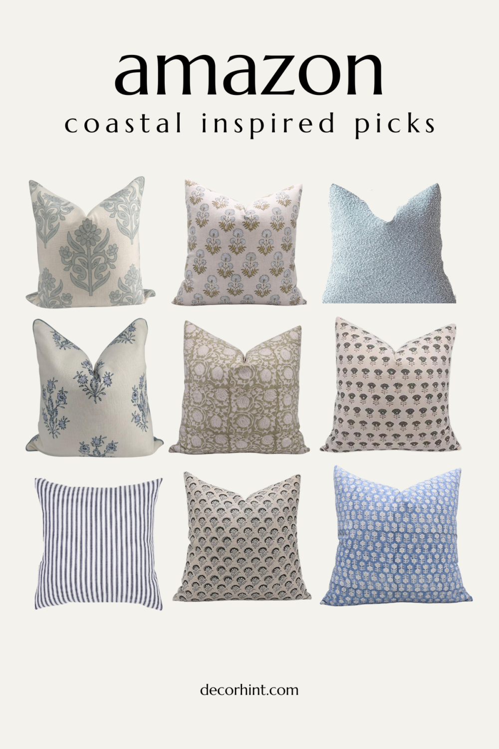 Stylish Coastal Decor Finds on Amazon - Decor Hint amazon coastal inspired throw pillows