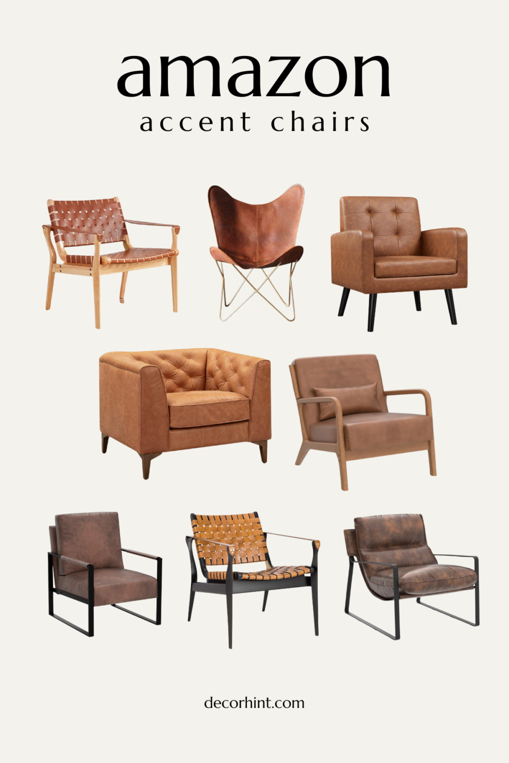 Upgrade Your Space: The Best Accent Chairs on Amazon - Decor Hint amazon faux leather and leather accent chairs