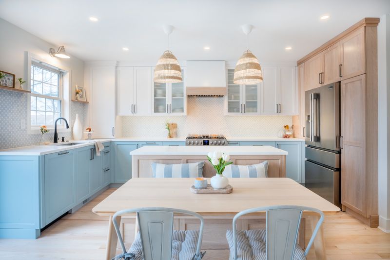 14 Kitchen Colors Going Out Of Style In Phoenix Homes (And 4 That Left Long Ago) - Decor Hint Powder Blue Kitchen Color