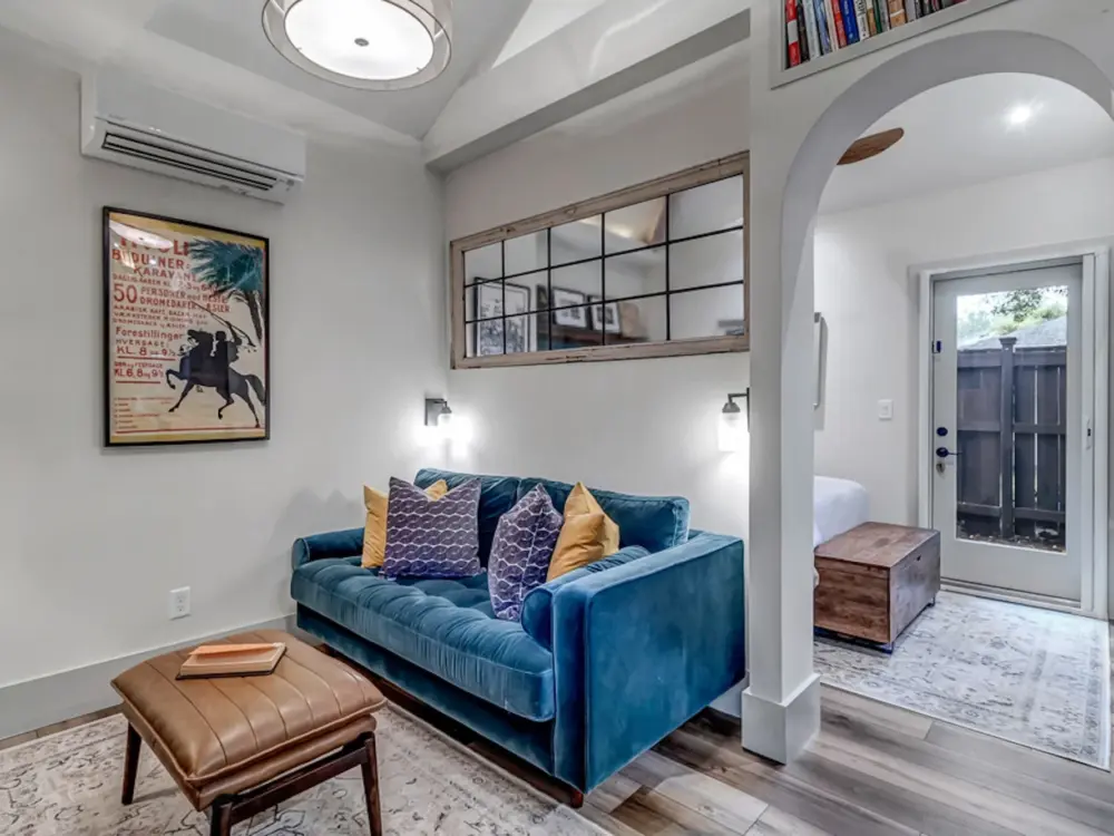 Family Turns Garage Into $69K Apartment So Son Can Launch Startup Rent-Free - Decor Hint Cozy Central Living Space