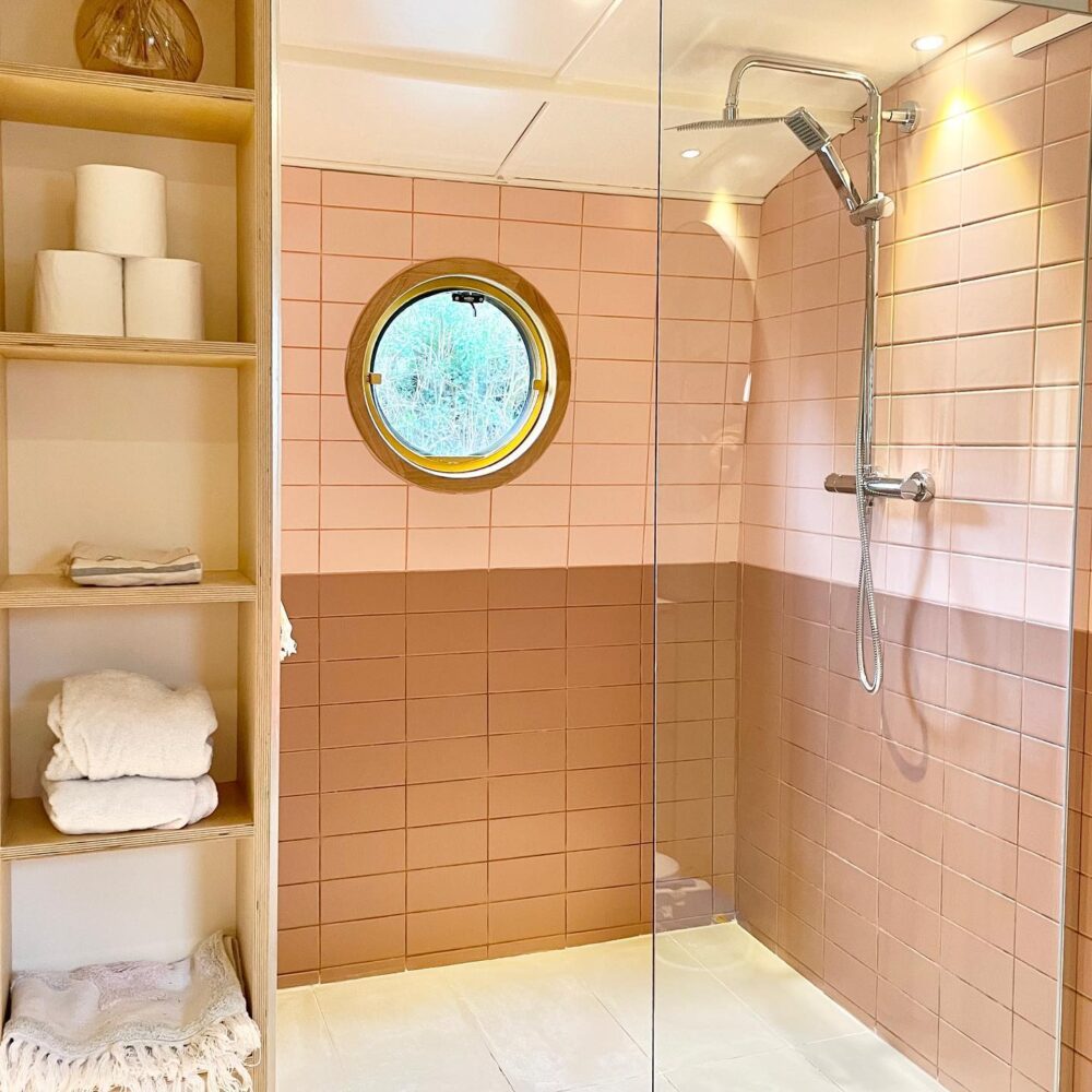 Pretty In Pink: Inside The Ophelia Houseboat’s Bold And Beautiful Bathroom - Decor Hint Inspiration Behind The Pink Color Scheme