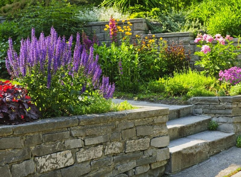 Raised Stone Garden Beds