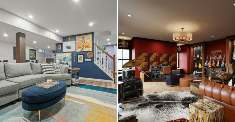 10 Michigan Basement Family Rooms Made For Laid-Back Fun