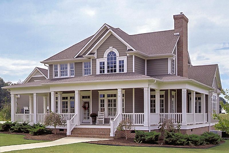 11 Gorgeous Porch Designs That Make North Carolina Cottages Shine - Decor Hint Wrap-Around Wonder