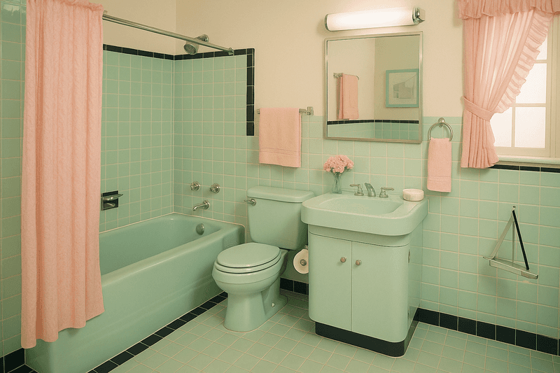 13 Vintage 1950s Bathroom Ideas That Could Be Popular Again In Ohio - Decor Hint Pastel Tiles