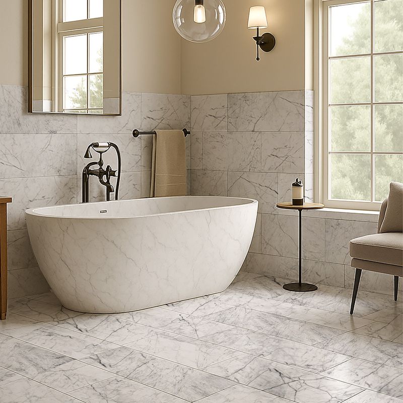 15 Pennsylvania Bathroom Floors That Are Making A Stylish Revival - Decor Hint Marble Tiles
