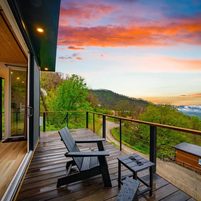 6 North Carolina Mountain Cabins With Views As Stunning As Their Interiors - Decor Hint Glass Castle Perched Above Asheville
