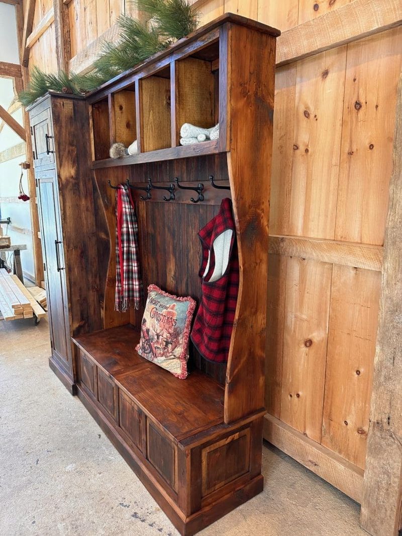 7 Montana Mudroom Benches Built For Boot Season - Decor Hint Rustic Reclaimed | Wood Wonders