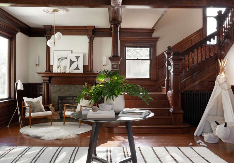 7 Outdated Looks Holding Back Chicago Bungalows - Decor Hint Heavy Dark Wood Trim Everywhere