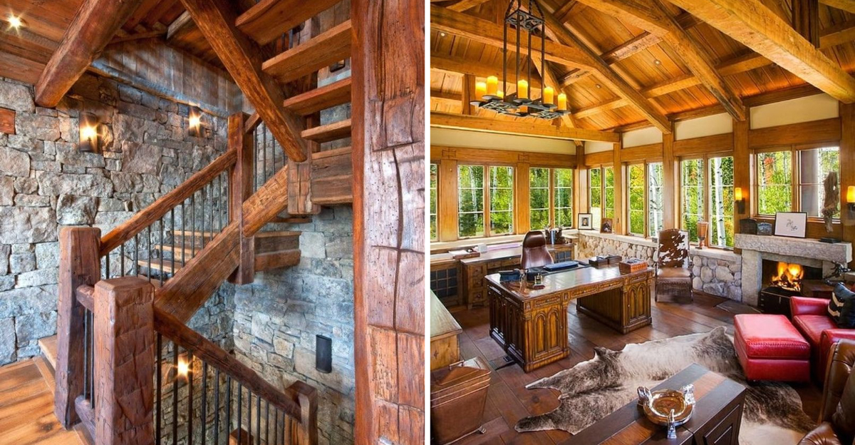 7 Rustic Timber Beam Highlights That Make A Wyoming House Feel Like A Lodge - Decor Hint