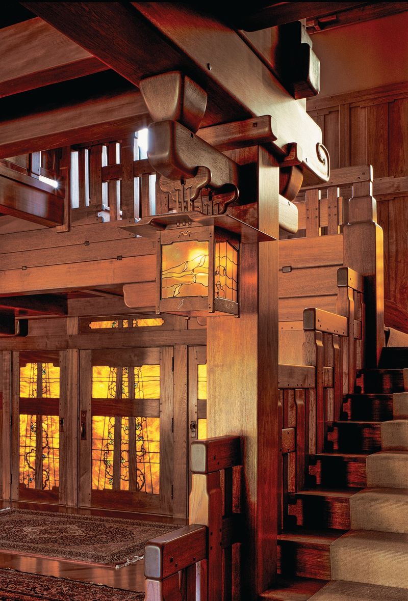8 California Craftsman Homes Featuring Rare, Timeless Details - Decor Hint The Gamble House's Secret Wooden Joinery