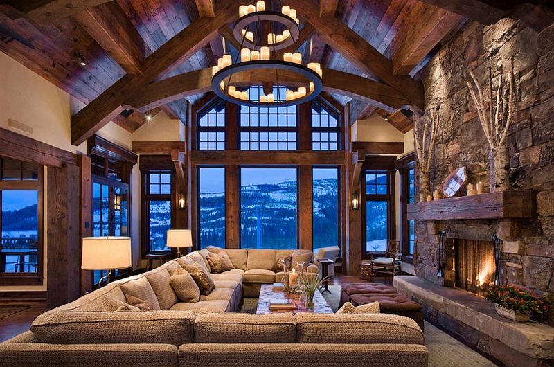 9 Minnesota Cabin Living Rooms Built For Snowy Nights - Decor Hint Stone Fireplace Sanctuaries