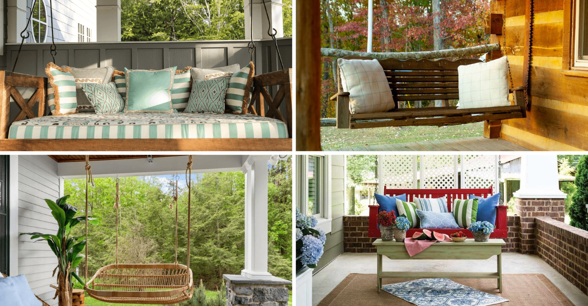 9 Porch Swing Styles That Define Outdoor Living In Kentucky - Decor Hint 9 Porch Swing Styles That Define Outdoor Living In Kentucky - Decor Hint