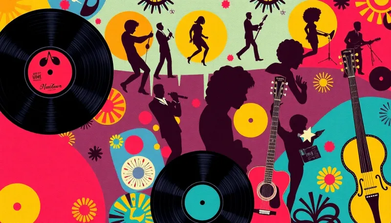 11 Wallpaper Prints In Michigan That Feel Like The Good Old Days - Decor Hint Motown Record Silhouettes