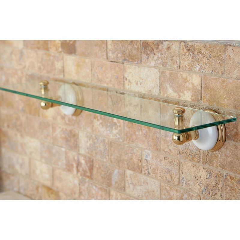 26 Ways To Get That Vintage Bathroom Look In New York Homes (Even In A Modern Apartment) - Decor Hint Glass Shelf Storage Shows Off Vintage Finds
