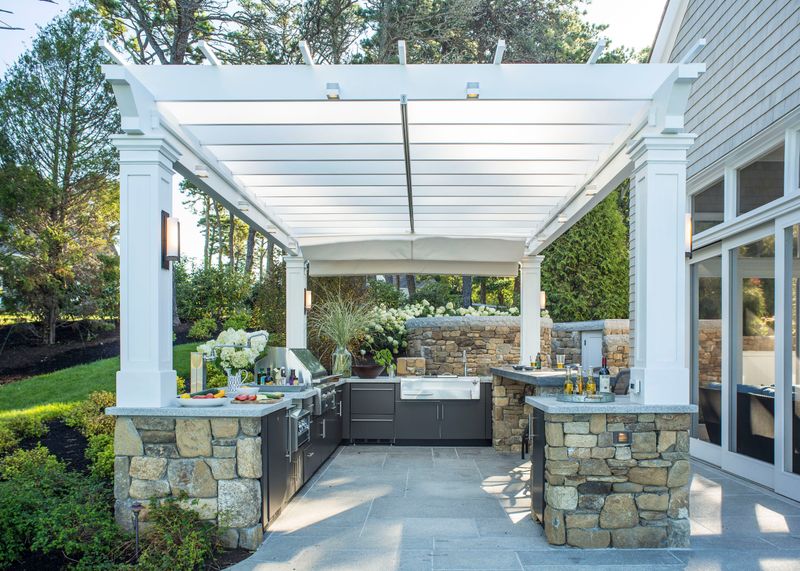 10 Texas Carport Conversions That Actually Work - Decor Hint Carport Adapted Into Outdoor Kitchen And Dining Area