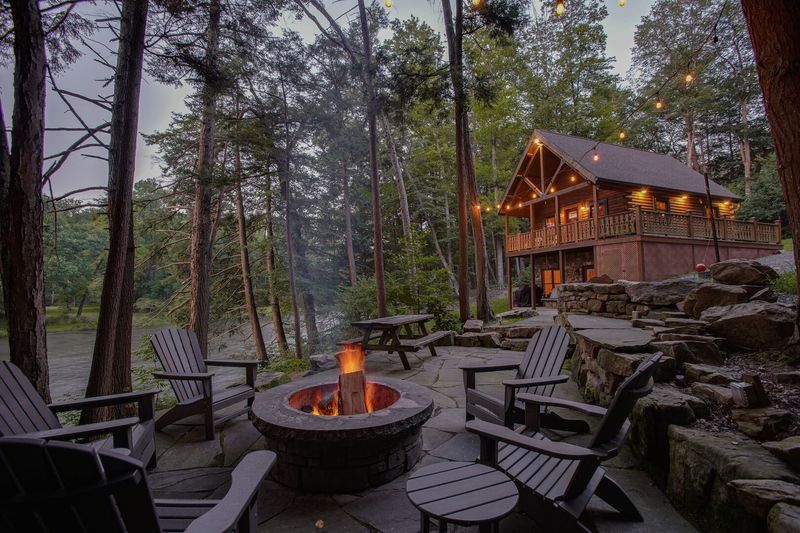 Cabins with Adirondack-Style Furniture