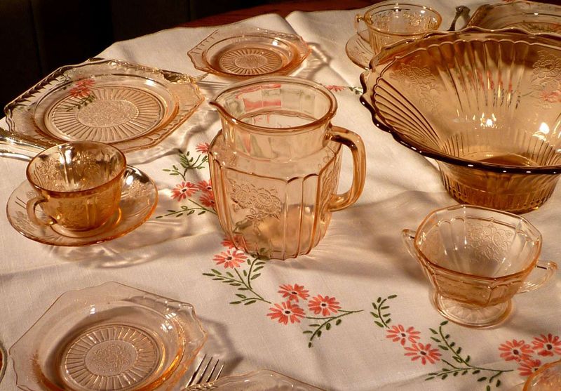 10 Depression Glass Designs Popular With Collectors In Detroit, Michigan - Decor Hint Mayfair (Open Rose) Pattern