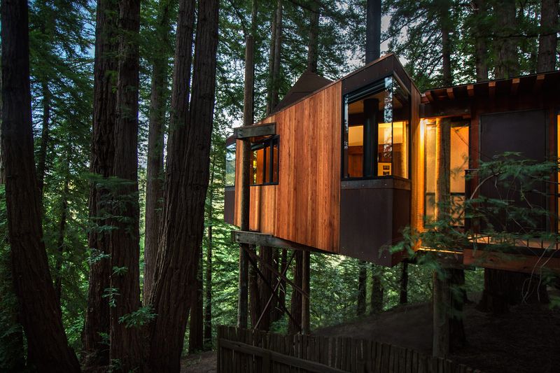9 California Sunrooms That Bring Back Lazy Afternoons - Decor Hint Big Sur Redwood Treehouse Nook