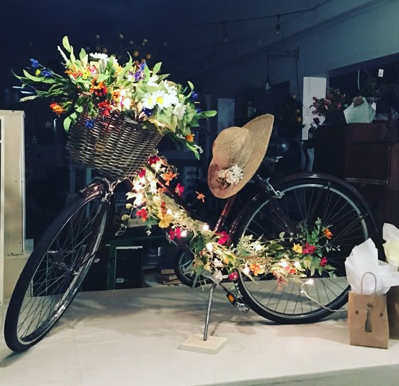 Bicycle Basket Window Display