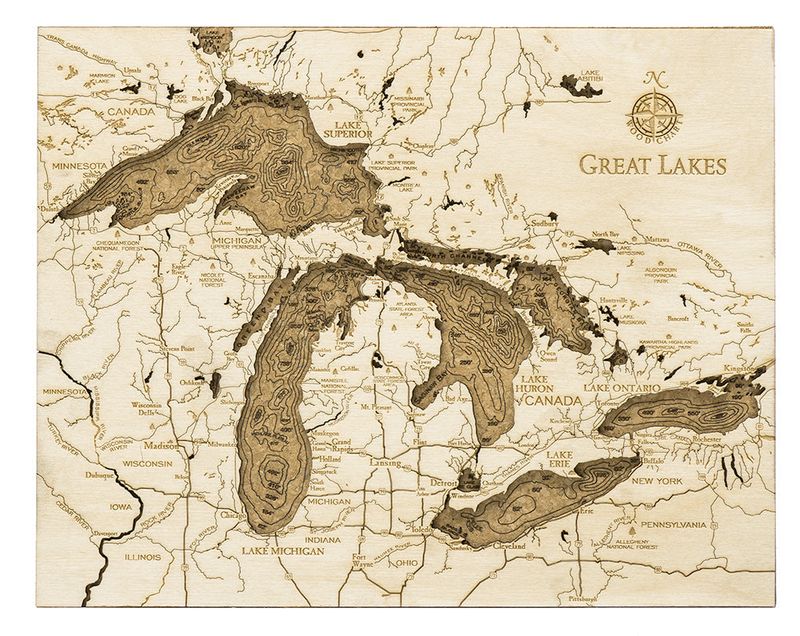 11 Wallpaper Prints In Michigan That Feel Like The Good Old Days - Decor Hint Great Lakes Maritime Maps
