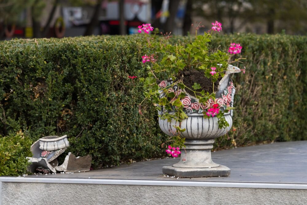 Chipped Decorative Vases