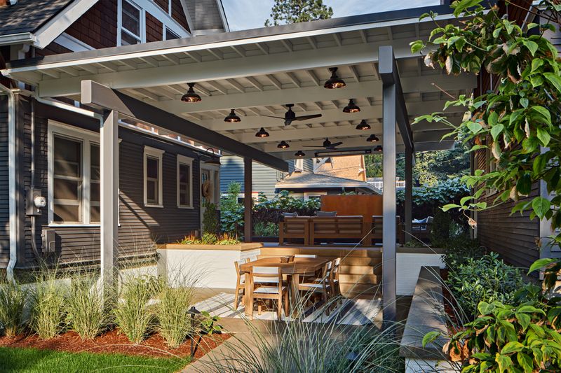 Open-Air Breezeway With Garden Views