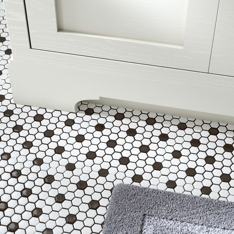 10 Ideas To Bring Classic Retro Bathrooms Into Modern California Homes - Decor Hint Hexagon Floor Tiles