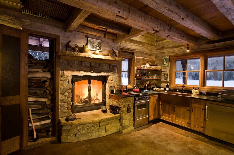 Mountain Cabin Hearth