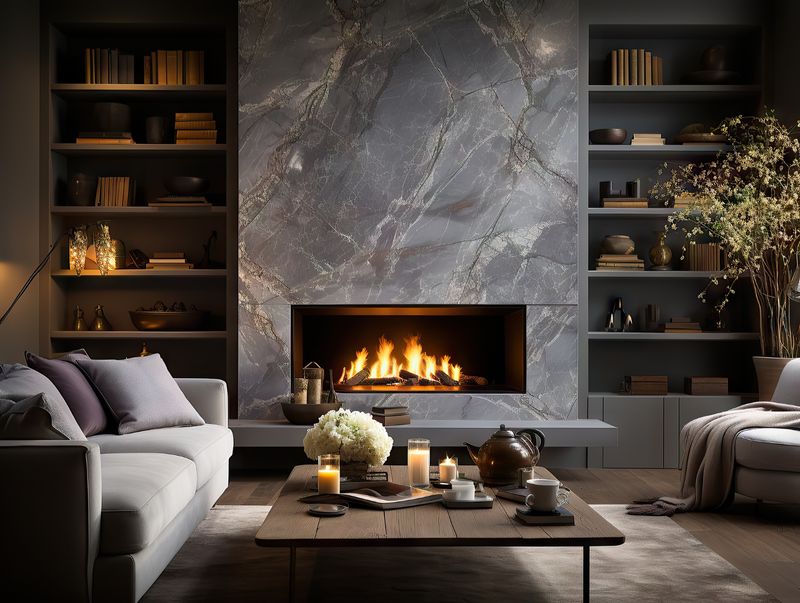 12 Tennessee Stone Fireplaces That Warm The Whole House - Decor Hint Contemporary Bluestone Beauty