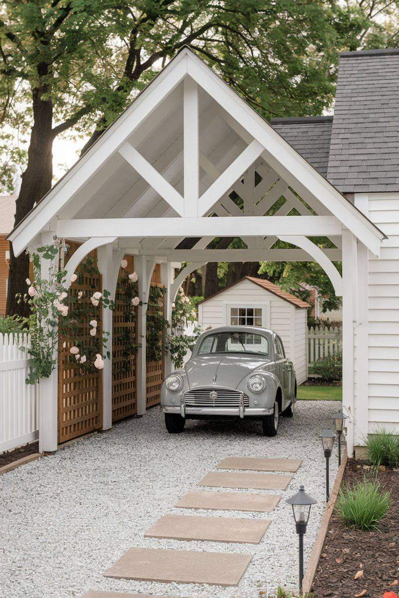 Attached Garage-Style Carport