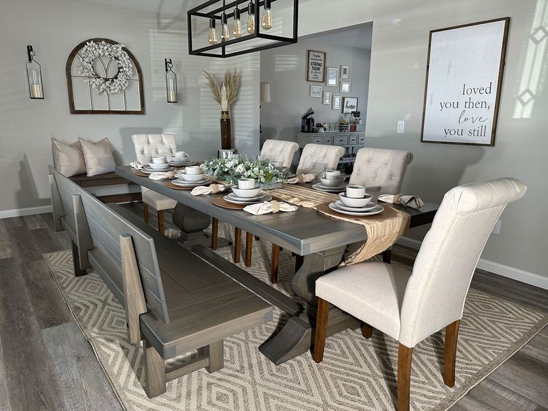 Rustic Trestle And Pedestal Farmhouse Tables