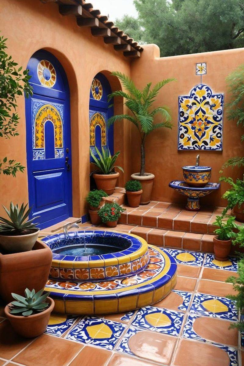10 Texas Outdoor Spaces Designed To Function As Living Rooms - Decor Hint San Antonio Hacienda-Style Courtyard with Water Features