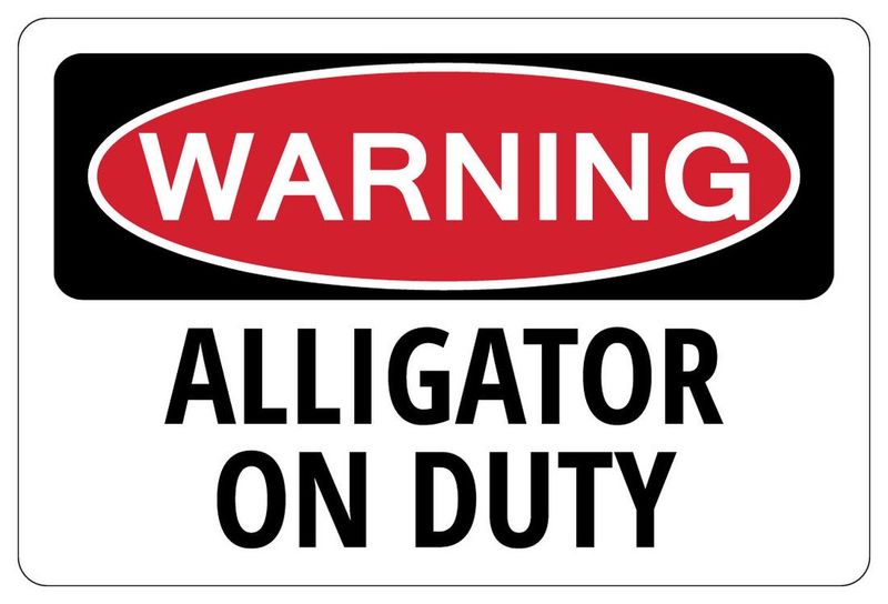 22 Florida Home Design Trends That Are Mega-Popular For Weird Reasons - Decor Hint Alligator Security Signs