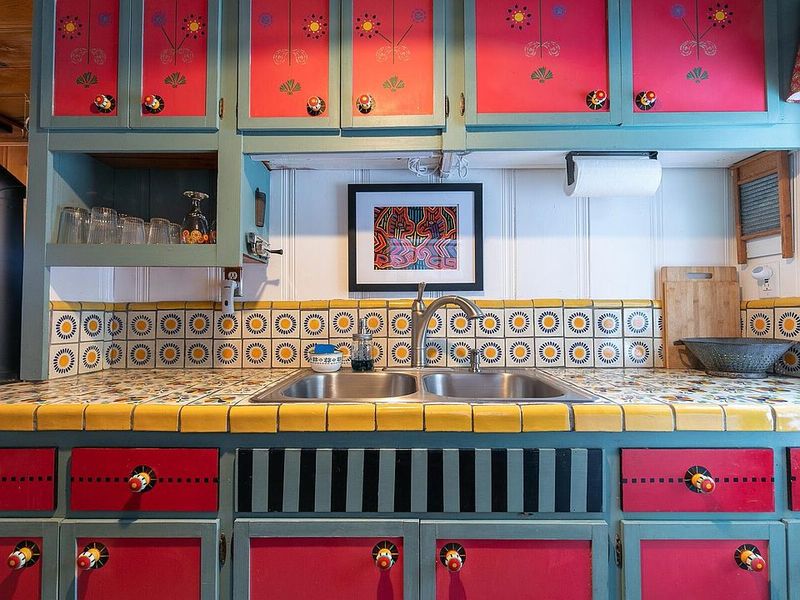 9 Maine Kitchens That Capture Coastal Charm - Decor Hint Buoy Color Explosion
