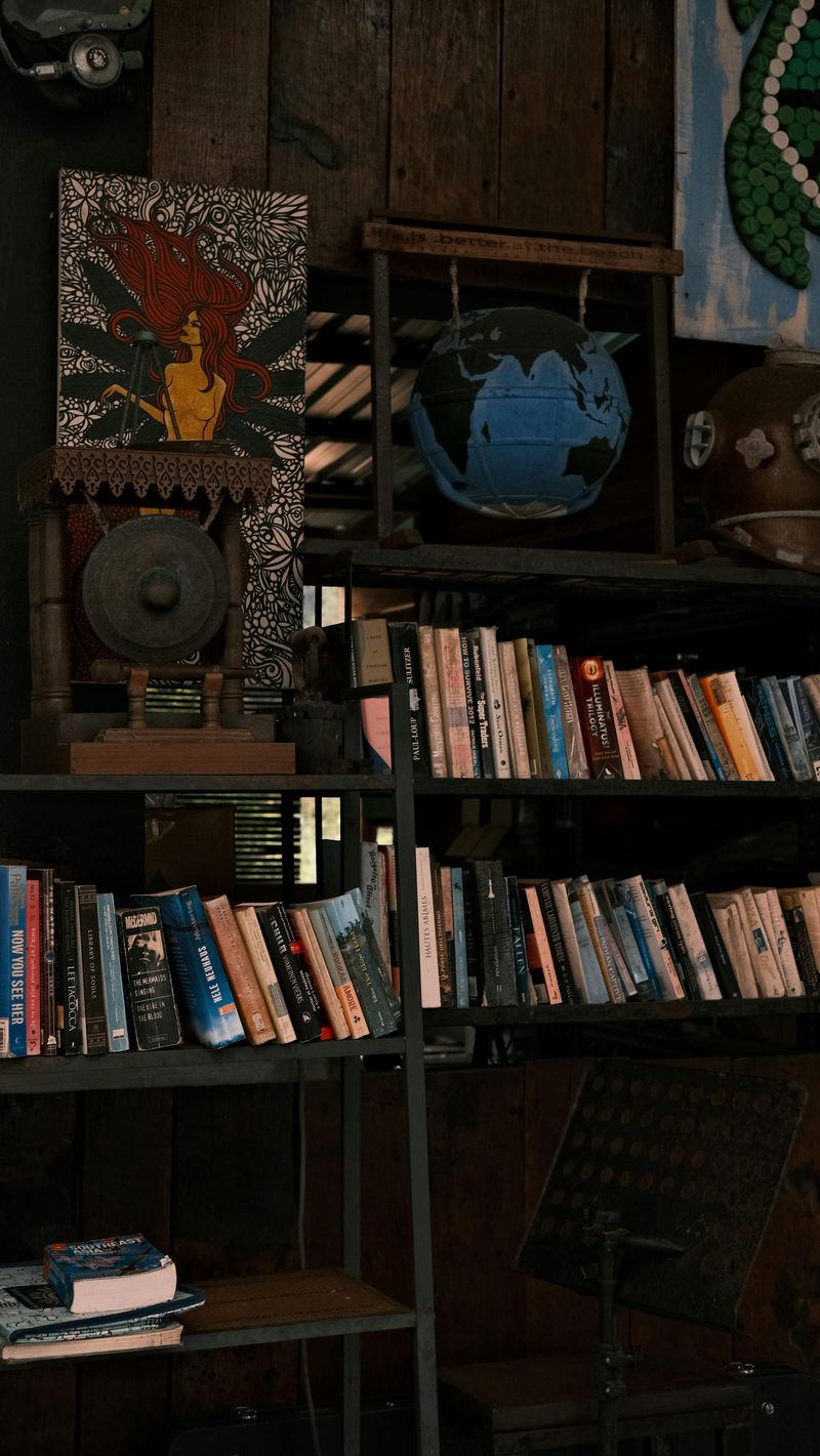 Cluttered Bookshelves and Mantels