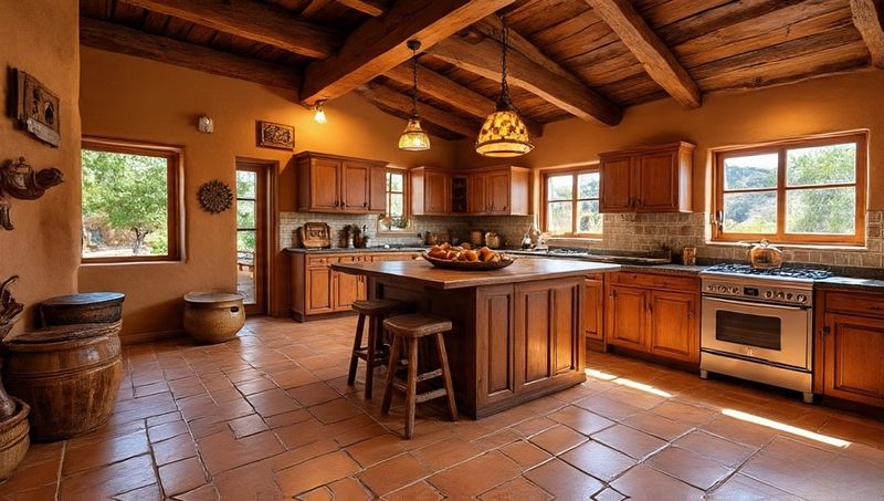 12 Arizona Rustic Kitchens That Could Capture The Desert Living Vibe - Decor Hint Terracotta-Floor Kitchen