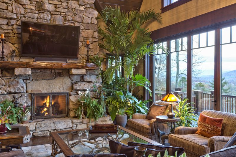 12 Tennessee Stone Fireplaces That Warm The Whole House - Decor Hint Lakeside Retreat Warmer