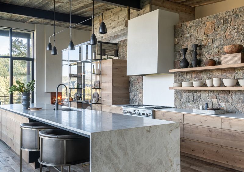 11 New Hampshire Pine Kitchens That Smell Like Cabin Weekends - Decor Hint Contemporary Pine Kitchen With Mixed Materials