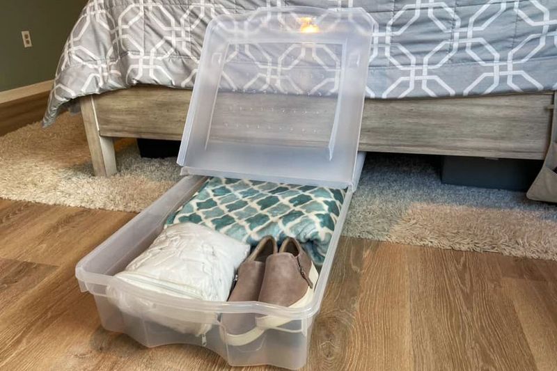 8 New York Apartment Layout Hacks That Actually Work In Tiny Spaces - Decor Hint Under-Bed Rolling Storage Containers