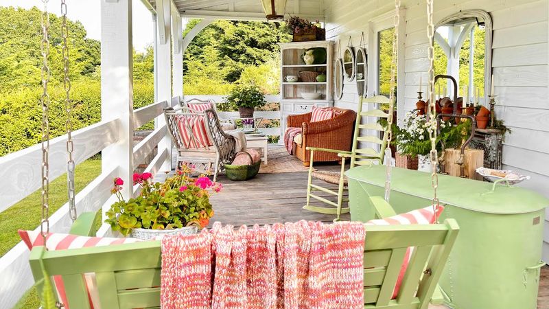 11 Gorgeous Porch Designs That Make North Carolina Cottages Shine - Decor Hint Garden-Inspired Veranda