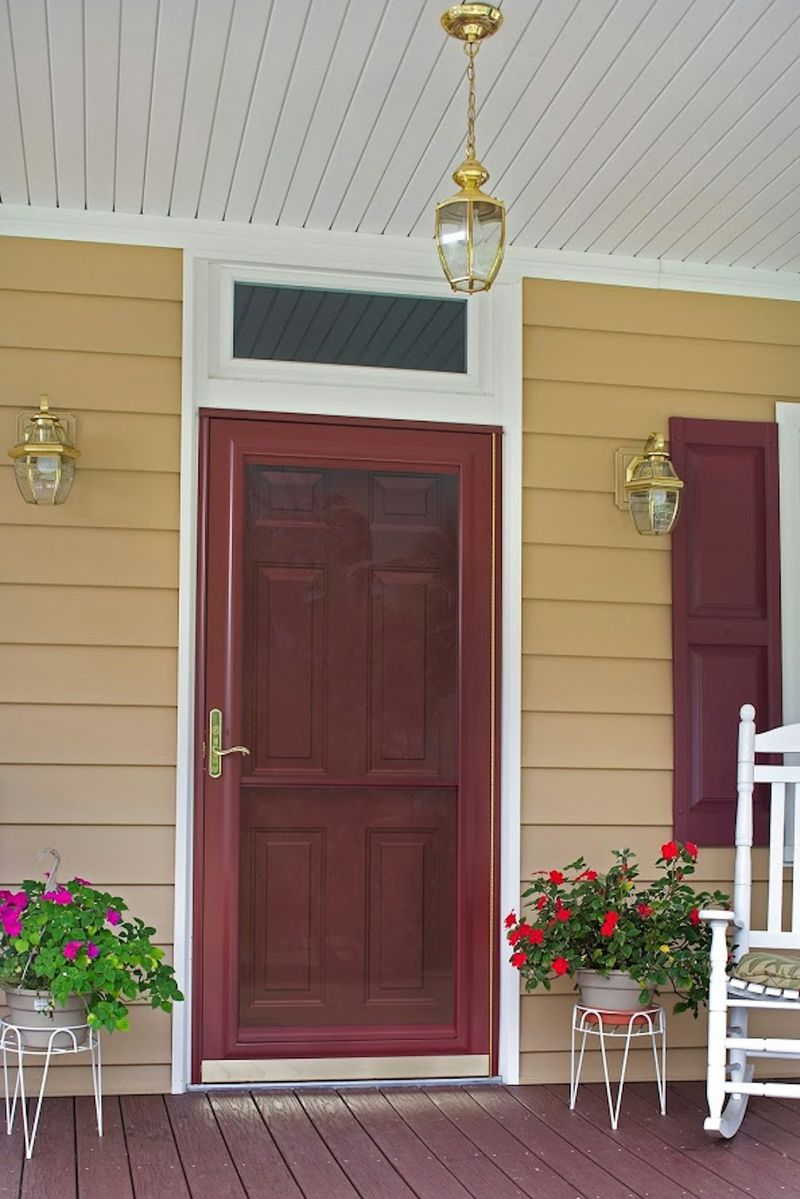 Screen Doors with Brass Kick Plates